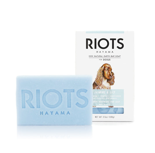 【現品限り50%OFF】RIOTS ナチュラルアースバーソープ (ペット用石鹸)　JASMINE ＆ LILY ジャスミン＆リリー