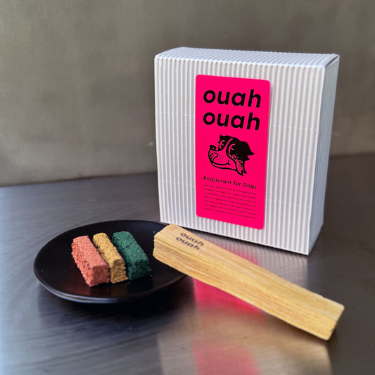 ouah ouah オリジナル パロサント & 特注オーガニックインセンス + ロゴトレー BOXセット