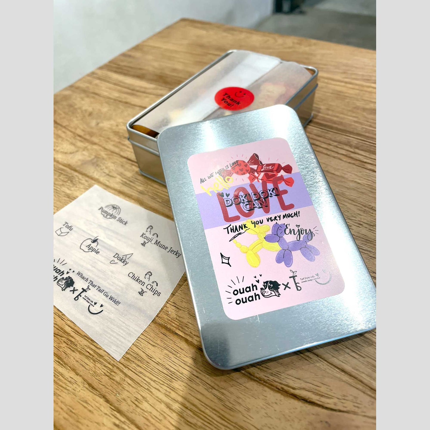 ドキドキ缶【ouah ouah × Turf Style Lab.コラボ】おやつ詰め合わせ缶