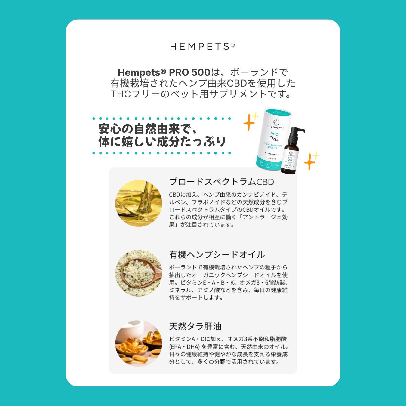 ペット用CBDオイル Hempets® PRO 4000